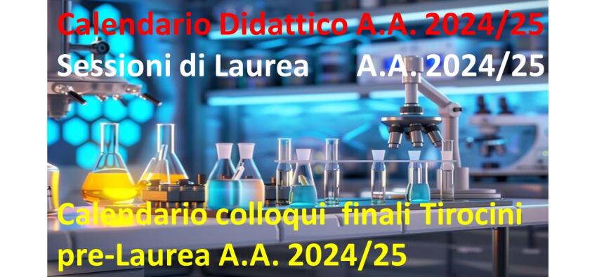 Calendario did.- Sessione laurea-Tirocini 2024-25